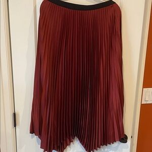 NWOT Zara Razor Pleat Midi Skirt
